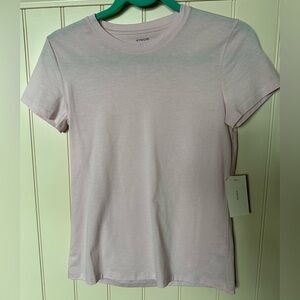 VINCE Ladies Size Small 100% Pima Cotton Pale Pink Short Sleeve T Shirt …